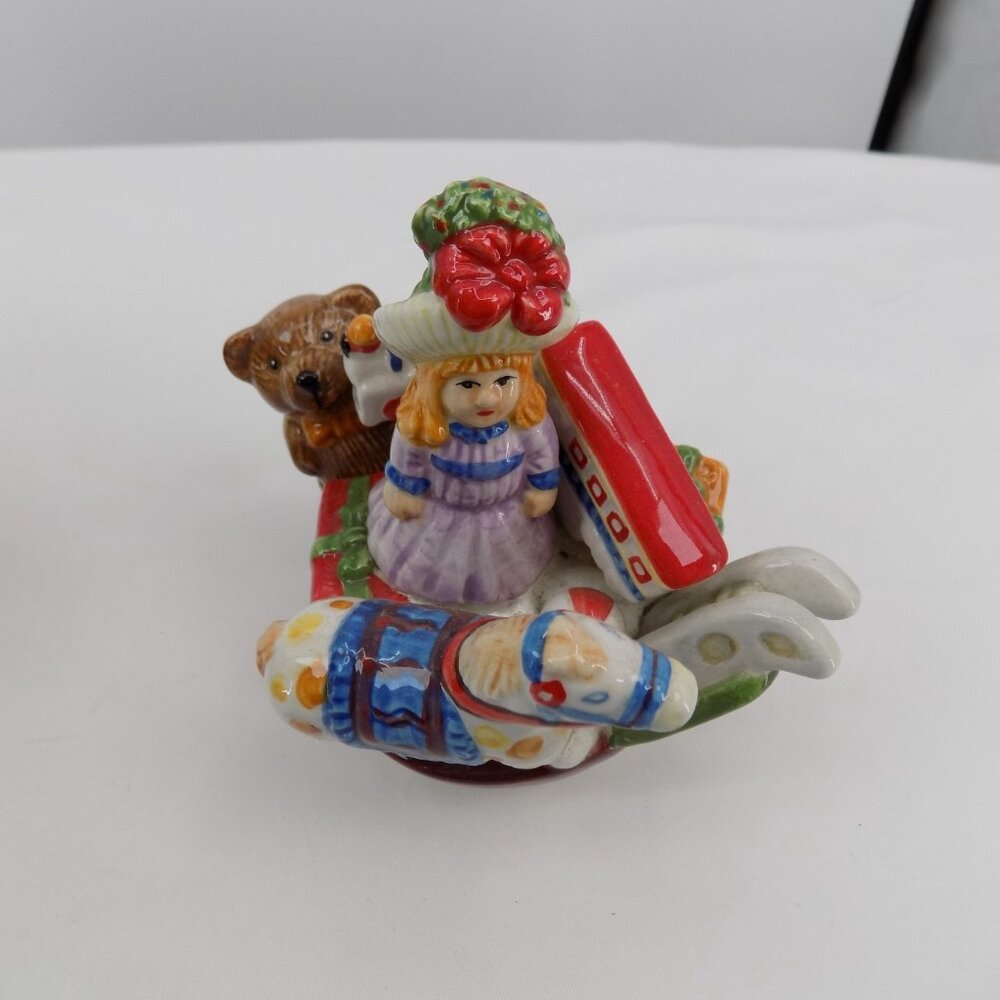 Studio Nova Woodland Holly Santa 7 1/2" 28 oz Figural Teapot with Lid No Box Vtg - Picture 5 of 10